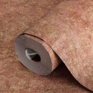 Tapet Vinil Superlavabil, tratat UV, Antibacterian, Ignifug, model Abstract, maro-ruginiu, rola - 1.06m x 10m = 10.6mp