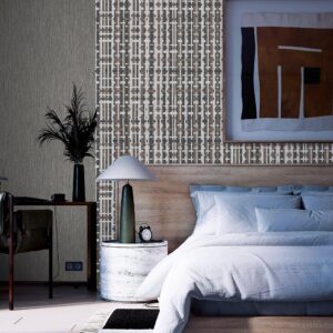 Tapet Vinil Superlavabil, Model Tesatura, Maro inchis, UV, Antibacterian, Ignifug, Rolă 10.6 mp