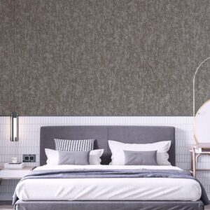 Tapet Vinil Superlavabil, Model Texturat, Grej inchis, UV, Antibacterian, Ignifug, Rolă 10.6 mp