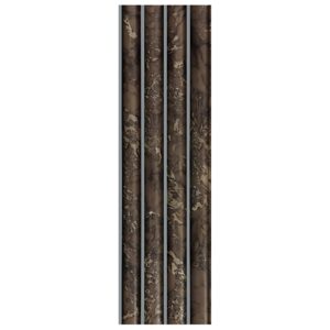 Riflaj Decorativ Acustic (PVC), Maro Marmorat - 12 x 280 x 1.2 cm