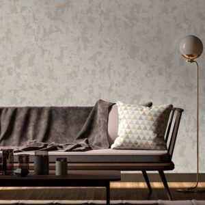 Tapet Vinil Superlavabil 3D, Model Stucco, Gri, UV, Antibacterian, Ignifug, Rolă 10.6 mp