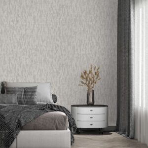 Tapet Vinil Superlavabil, Model Texturat, Gri, UV, Antibacterian, Ignifug, Rolă 10.6 mp