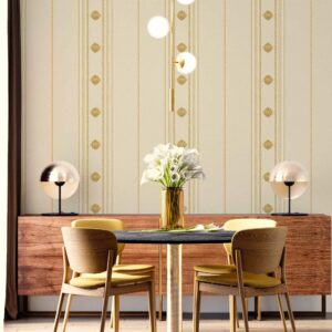 Tapet Vinil Superlavabil 3D, Model Dungat Clasic, Crem, UV, Antibacterian, Ignifug, Rola 10.6 mp