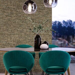 PROMO 1+1, Tapet Vinil Superlavabil, tratat UV, Antibacterian, Ignifug, model Tesatura, maro inchis, rola 10.6mp