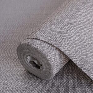 PROMO 1+1, Tapet Vinil Superlavabil, Model Tesatura, Grej, UV, Antibacterian, Ignifug, Rola 10.6mp