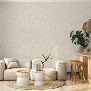 Tapet Vinil Superlavabil, Model Texturat, Crem, UV, Antibacterian, Ignifug, Rolă 10.6 mp