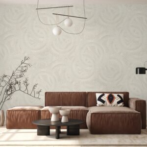 Tapet Vinil Superlavabil, Model Geometric, Maro deschis, UV, Antibacterian, Ignifug, Rolă 10.6 mp