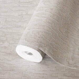 Tapet Vinil Superlavabil, Model Texturat, Alb-Argintiu, UV, Antibacterian, Ignifug, Rolă 10.6 mp